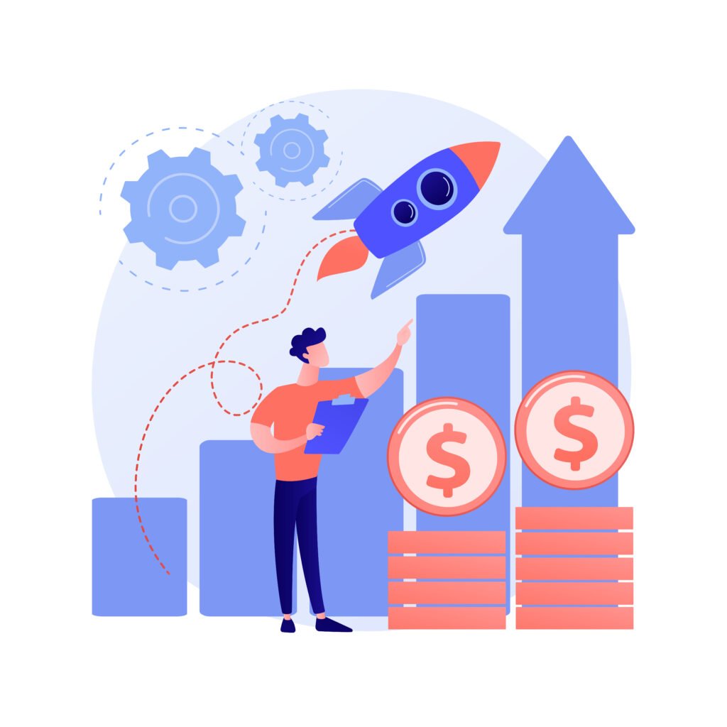 boost sales abstract concept vector illustration.